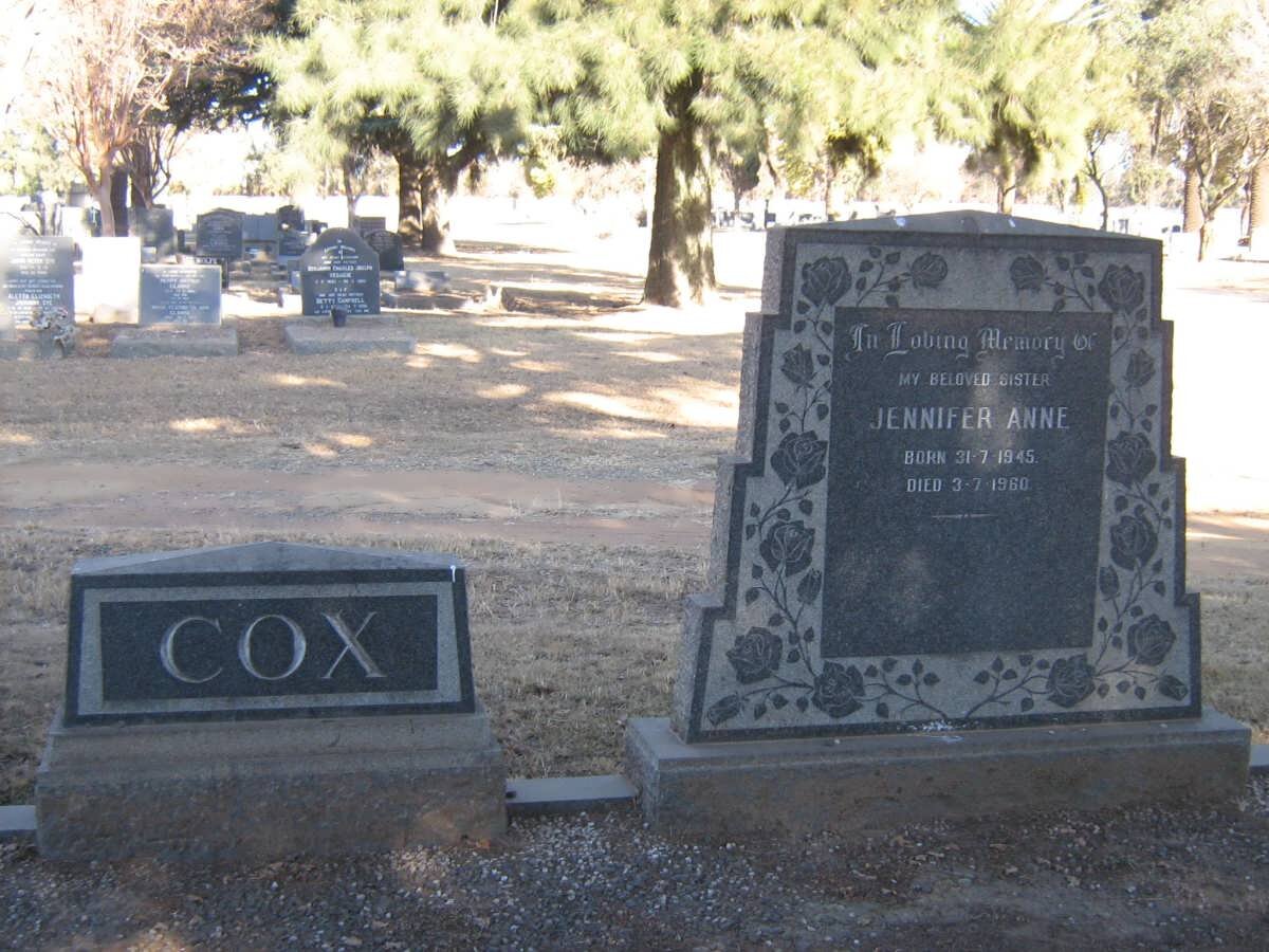 COX Jennifer Anne 1945-1960