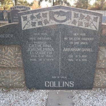 COLLINS Abraham Daniel 1896-1955 &amp; Catherina Joachemina Elizabeth 1897-1977