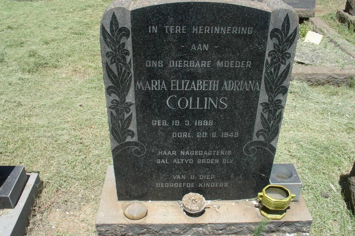 COLLINS Maria Elizabeth Adriana 1898-1948