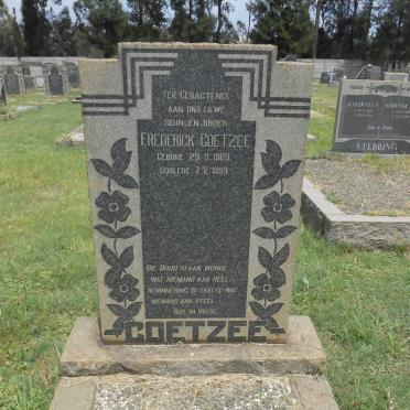 COETZEE Frederick 1929-1953
