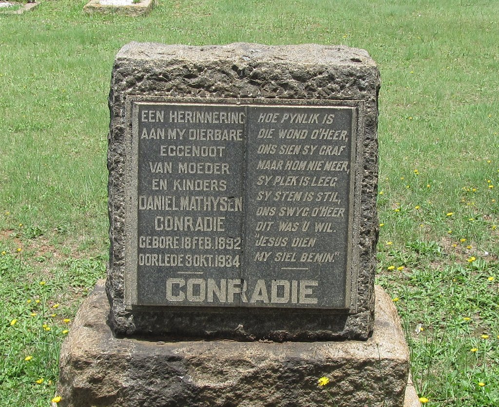 CONRADIE Daniel Mathysen 1892-1934