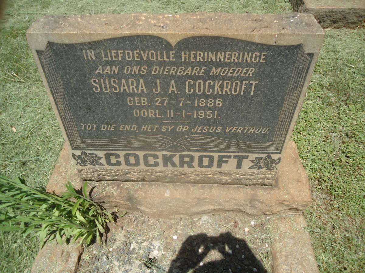 COCKROFT Susara J.A. 1886-1951