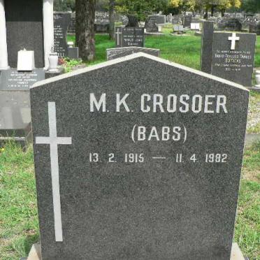 CROSOER M.K. 1915-1982