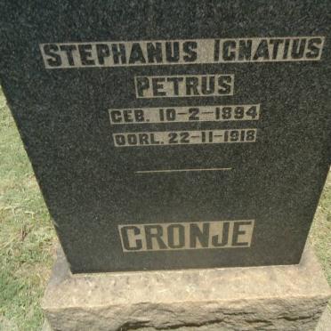 CRONJE Stephanus Ignatius Petrus 1894-1918