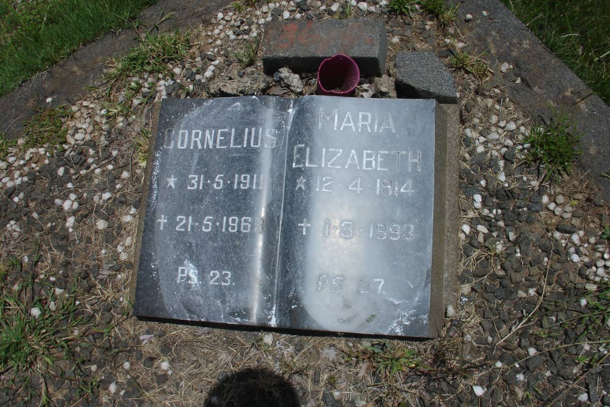 CRONJE Cornelius 1911-1963 &amp; Maria Elizabeth 1914-1993
