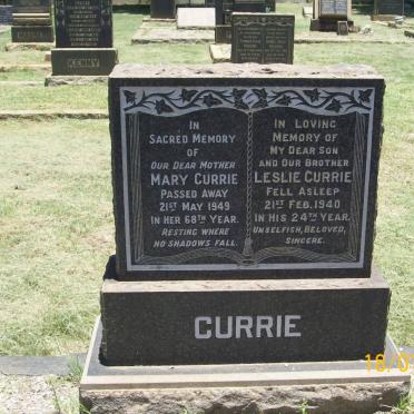 CURRIE Mary -1949 :: CURRIE Leslie -1940