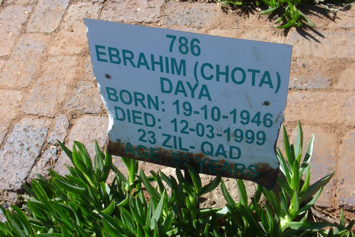 DAYA Ebrahim 1946-1999