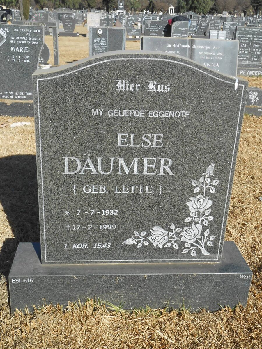 DAUMER Else nee LETTE 1932-1999
