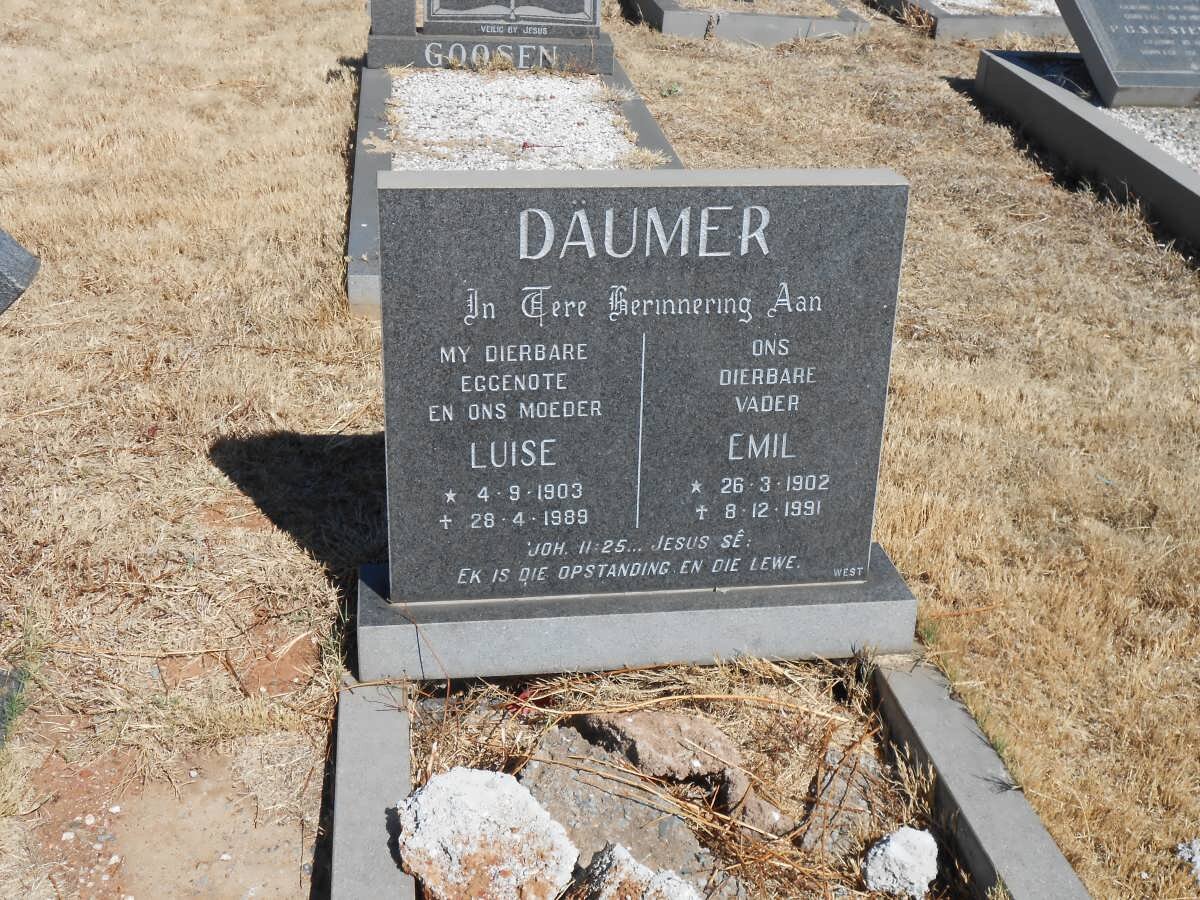 DAUMER Emil 1902-1991 &amp; Luise 1903-1989