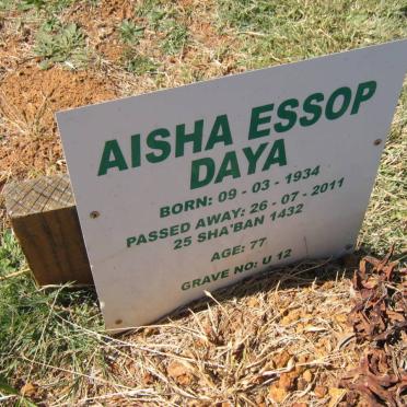DAYA Aisha Essop 1934-2011