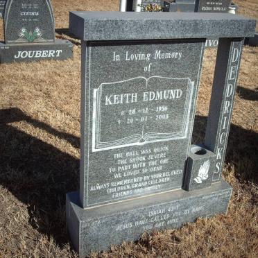 DEDRICKS Keith Edmund 1956-2003