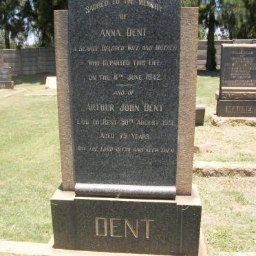DENT Arthur John -1951 &amp; Anna -1942