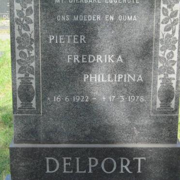 DELPORT Pieter Fredrika Phillipina 1922-1978
