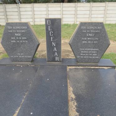 DEGENAAR Nico 1909-1978 &amp; Emily WHEELER -1971