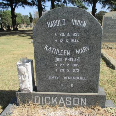 DICKASON Harold Vivian 1898-1944 &amp; Kathleen Mary PHELAN 1905-1973