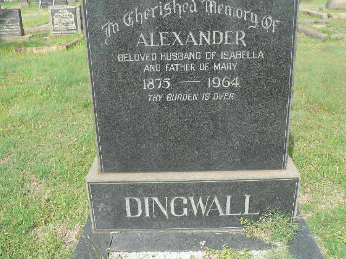 DINGWALL Alexander 1875-1964