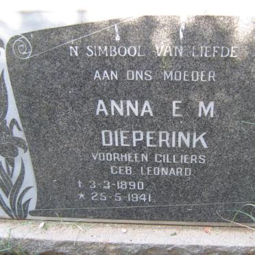 DIEPERINK Anna E.M. formerly CILLIERS nee LEONARD 1890-1941