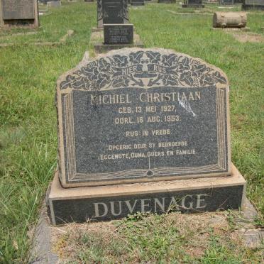 DUVENAGE Michiel Christiaan 1927-1953