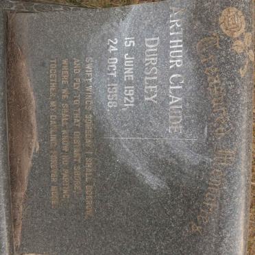 DURSLEY Arthur Claude 1921-1958