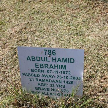 EBRAHIM Abdul Hamid 1972-2005