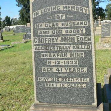 EDEN Godfrey John -1932