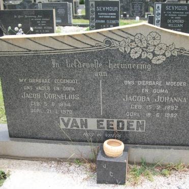 EEDEN Jacob Cornelius, van 1894-1970 &amp; Jacoba Johanna 1892-1982