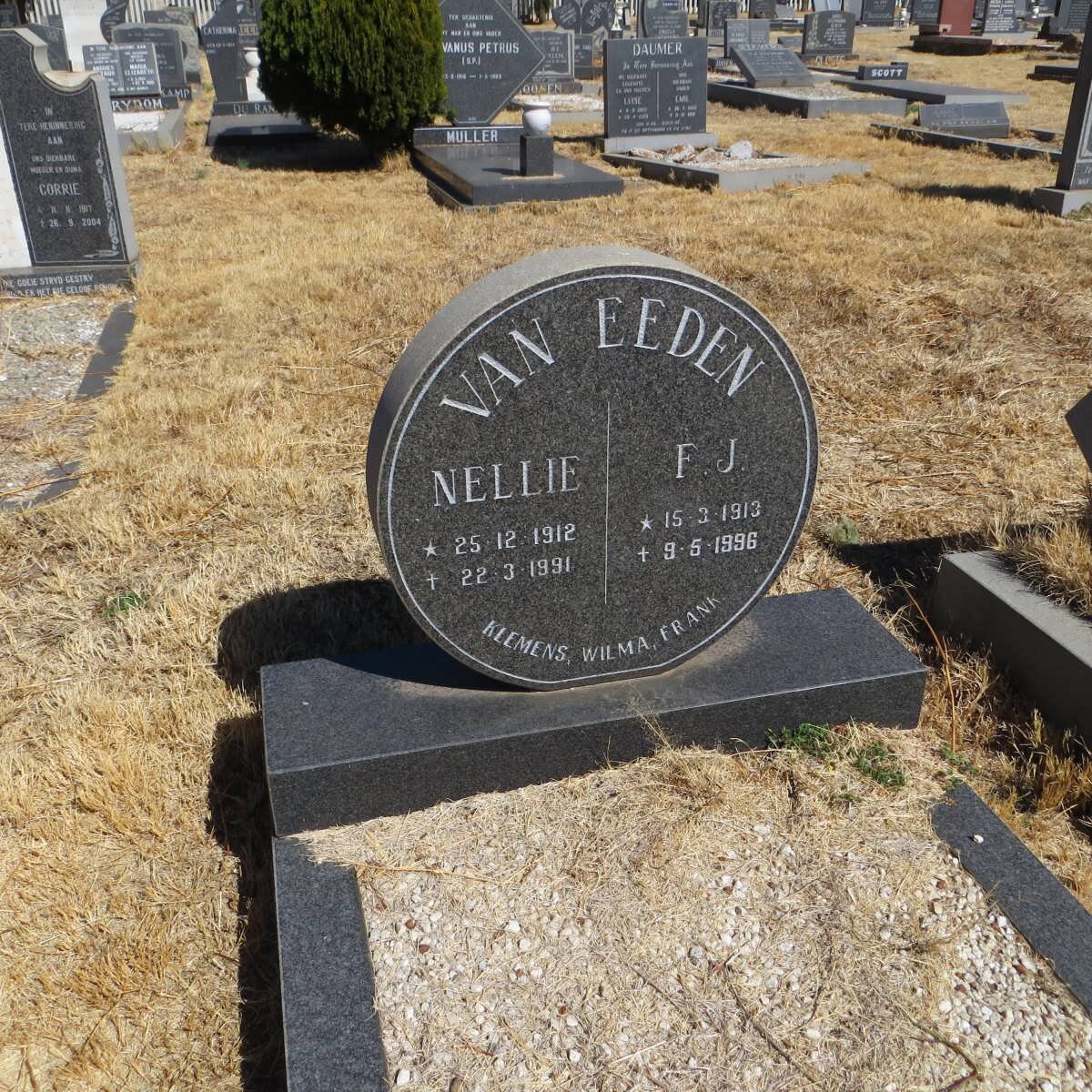 EEDEN F.J., van 1913-1996 &amp; Nellie 1912-1991
