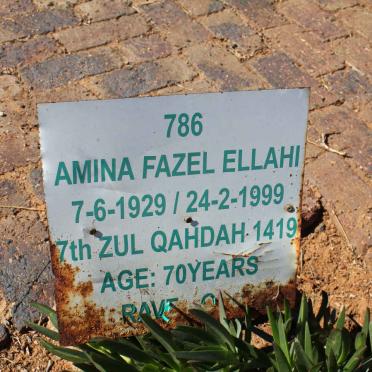 ELLAHI Amina Fazel 1929-1999