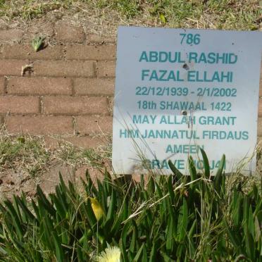 ELLAHI Abdul Rashid Fazal 1939-2002