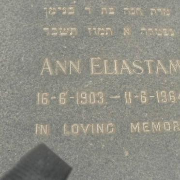 ELIASTAM Ann 1903-1964