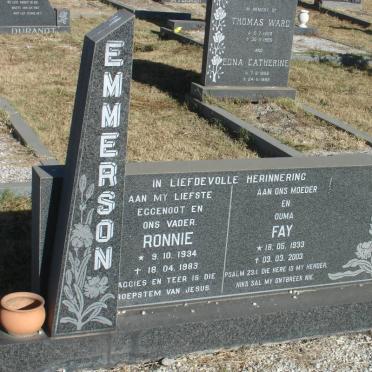 EMMERSON Ronnie 1934-1983 &amp; Fay 1933-2003