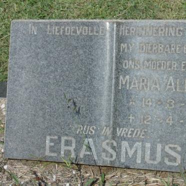 ERASMUS Maria Aletta 1895-1977