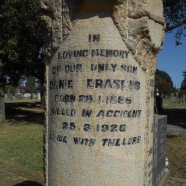 ERASMUS Danie 1896-1926