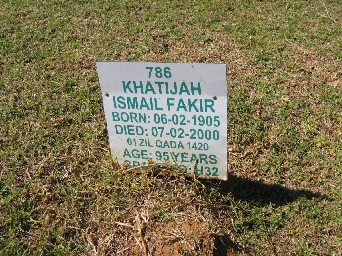 FAKIR Khatijah Ismail 1905-2000