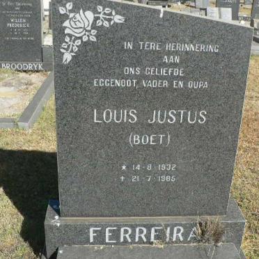 FERREIRA Louis Justus 1932-1985