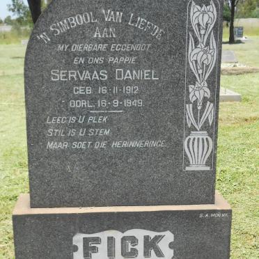 FICK Servaas Daniel 1912-1942