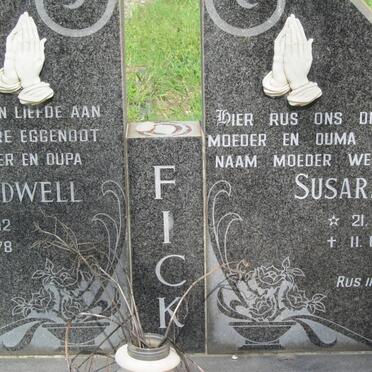 FICK William Caldwell 1912-1978 &amp; Susarah J.C 1914-2004