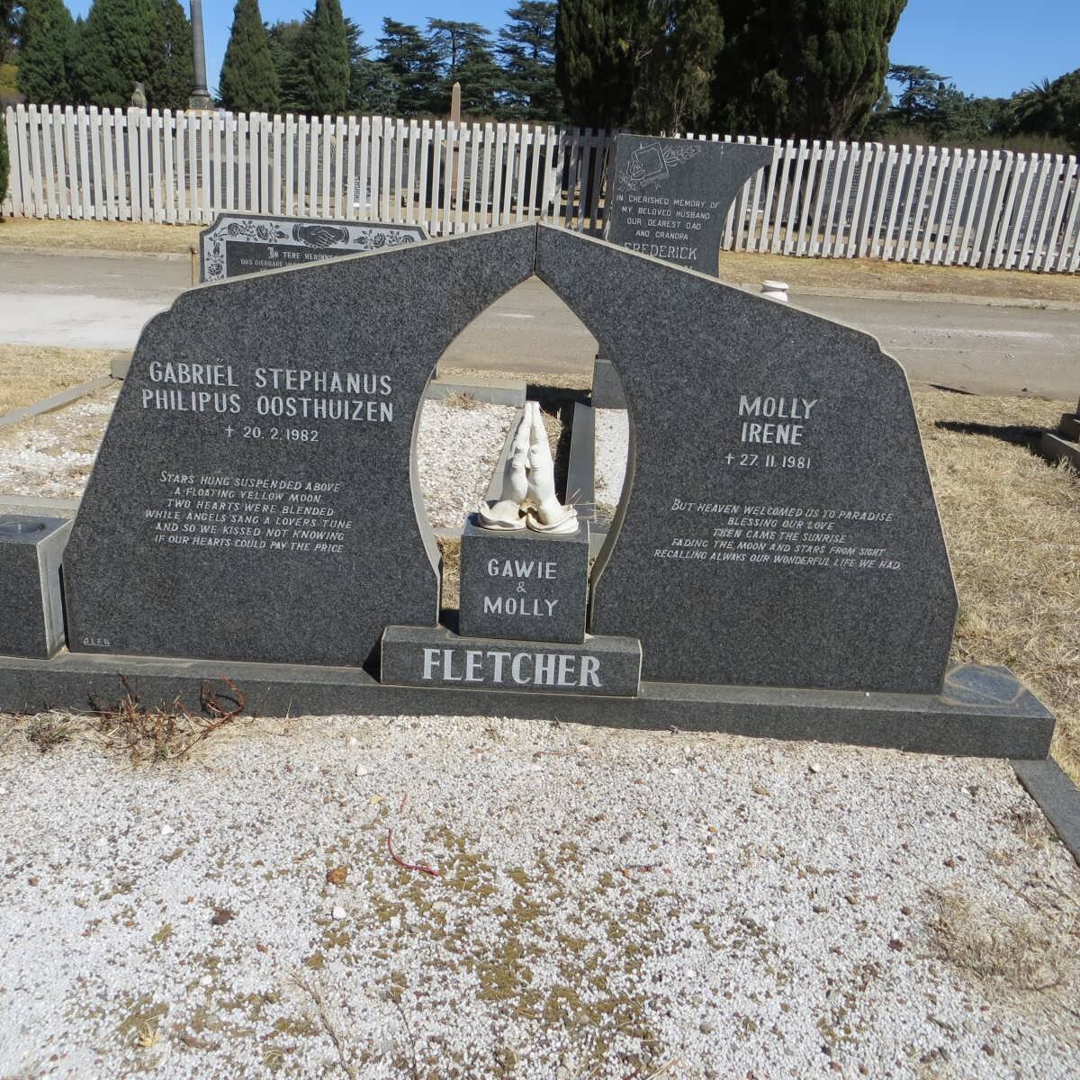 FLETCHER Gabriel Stephanus Philipus Oosthuizen -1982 &amp; Molly Irene -1981
