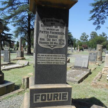 FOURIE Pieter Frederick 1875-1935