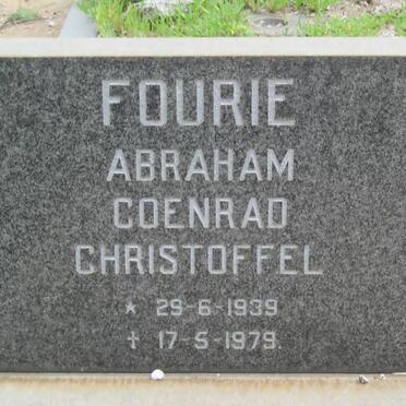 FOURIE Abraham Coenrad Christoffel 1939-1979