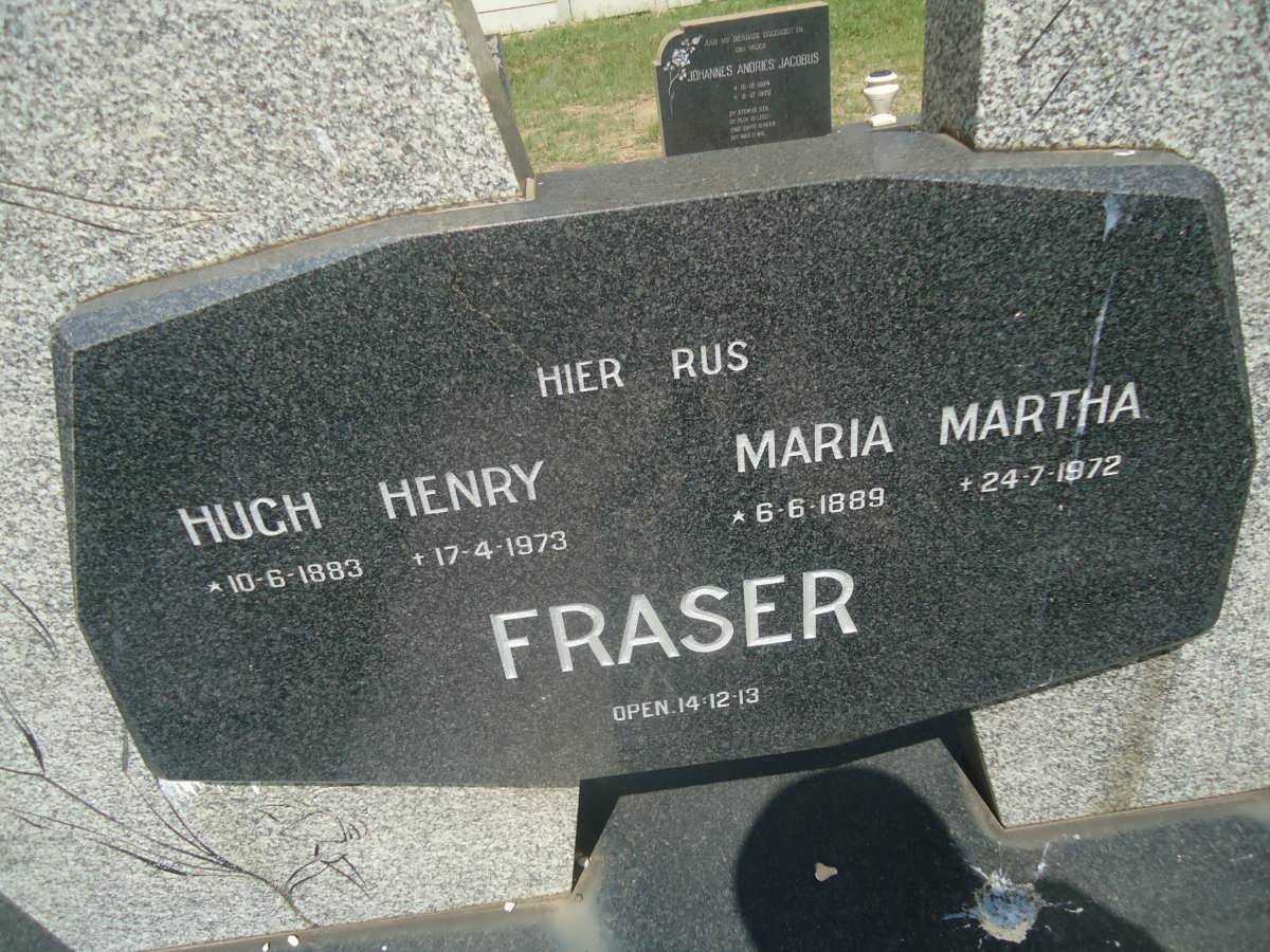 FRASER Hugh Henry 1883-1973 &amp; Maria Martha 1889-1972