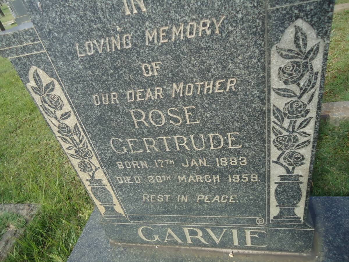 GARVIE Rose Gertrude 1883-1959