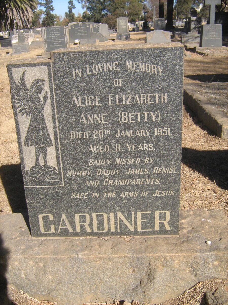 GARDINER Alice Elizabeth Anne -1951