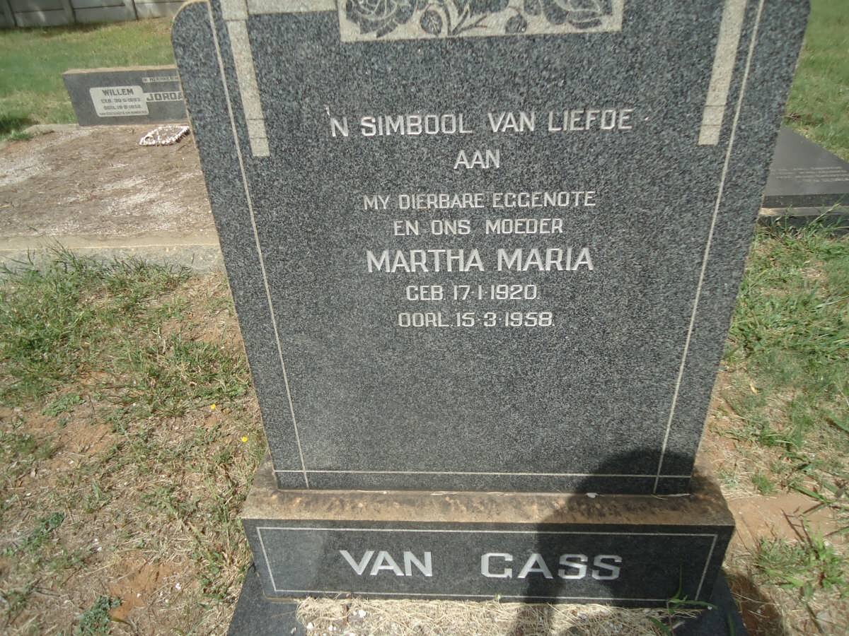 GASS Martha Maria, van 1920-1958