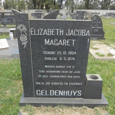 GELDENHUYS Elizabeth Jacoba Magaret 1904-1974
