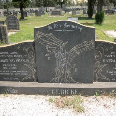 GERICKE Jacobus Stephanus 1914-1969 &amp; Magdalena Martha S. 1915-2003
