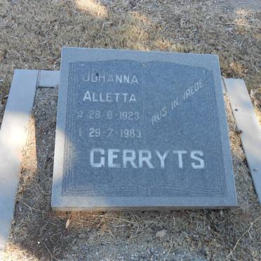 GERRYTS Johanna Alletta 1923-1983
