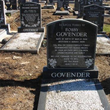 GOVENDER Bobby 1944-2006