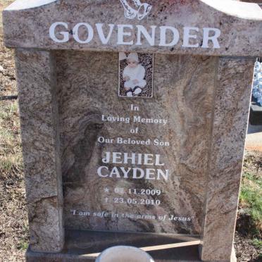 GOVENDER Jehiel Cayden 2009-2010