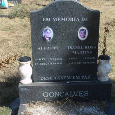 GONCALVES Alfredo 1926-1999 &amp; Isabel Rosa Martins 1924-2007